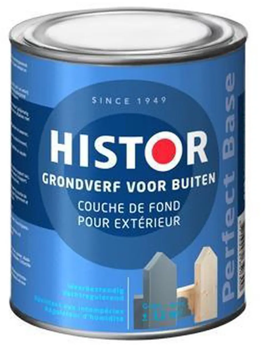 Histor Perfect Base Grondverf Buiten 0,75L - Grijs