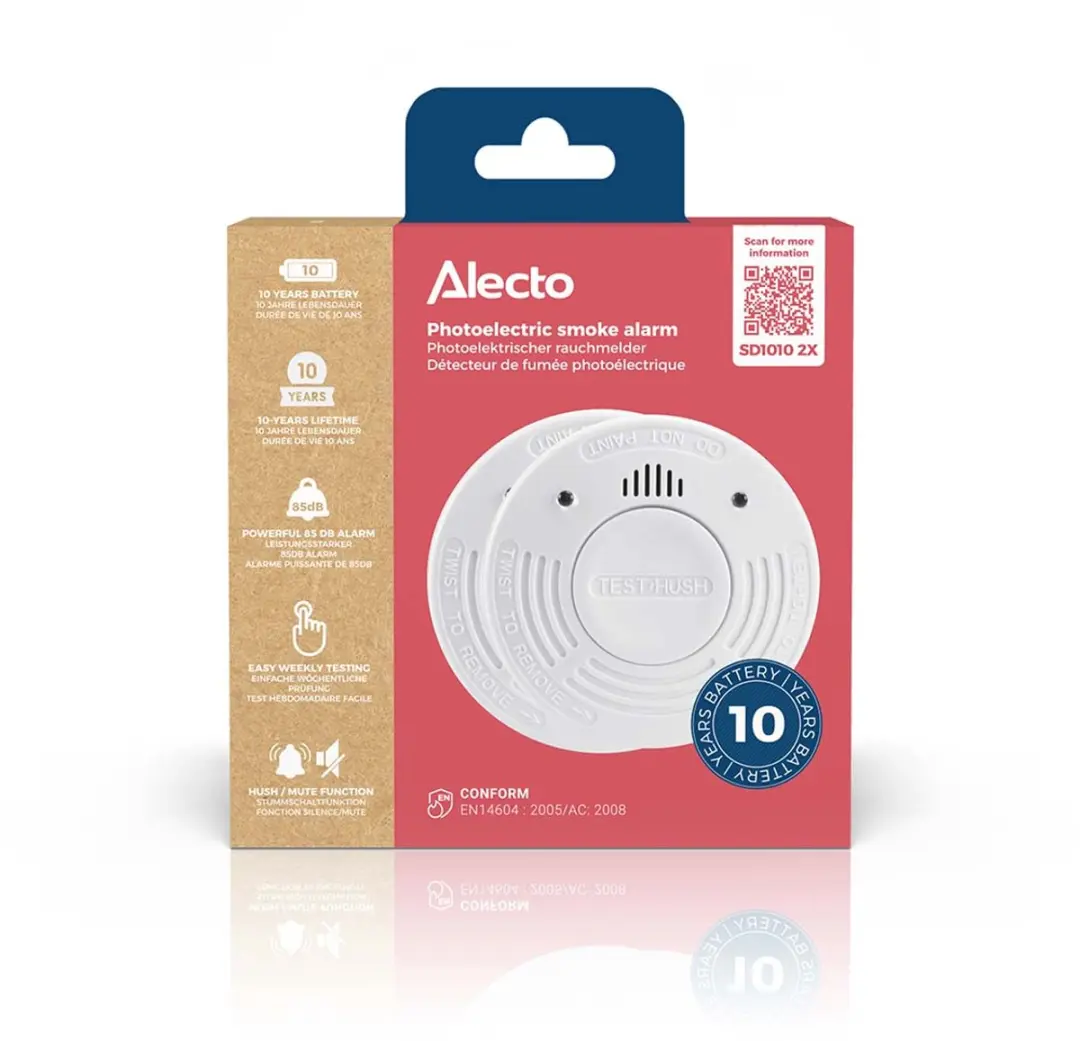 Alecto SD1010 Rookmelder - 2 Stuks - afbeelding 6 van 6