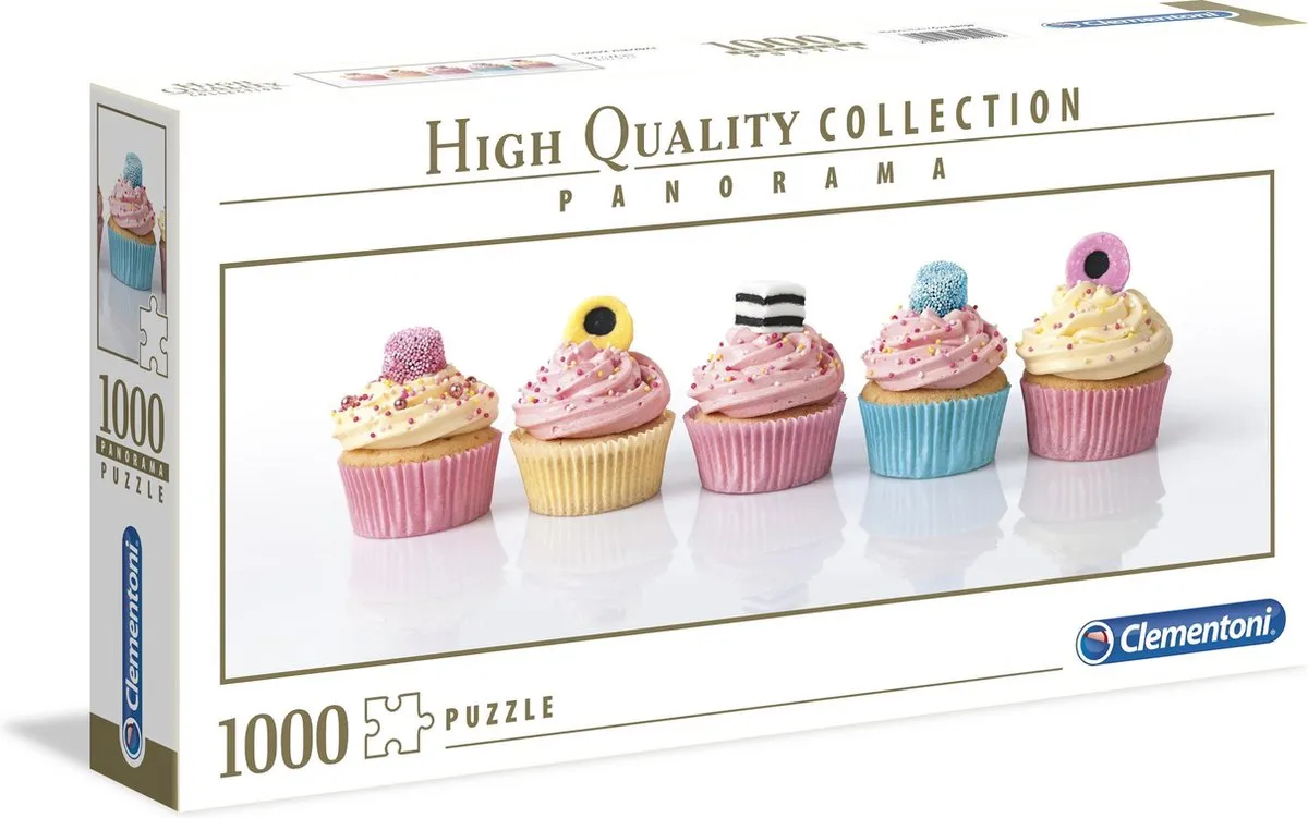 Clementoni Panorama High Quality Licorice Cupcakes Puzzel 1000 Stuks