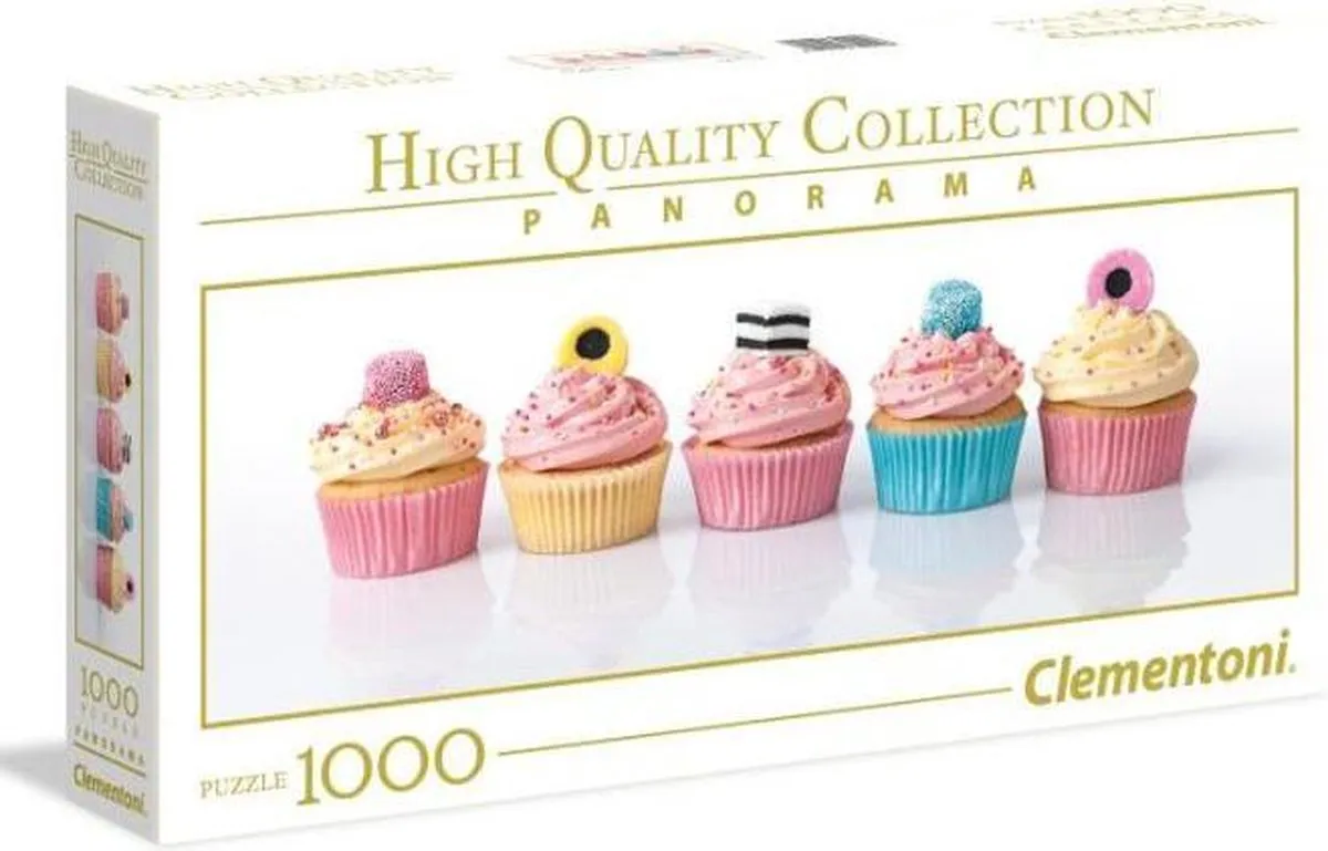 Clementoni Panorama High Quality Licorice Cupcakes Puzzel 1000 Stuks - afbeelding 3 van 3