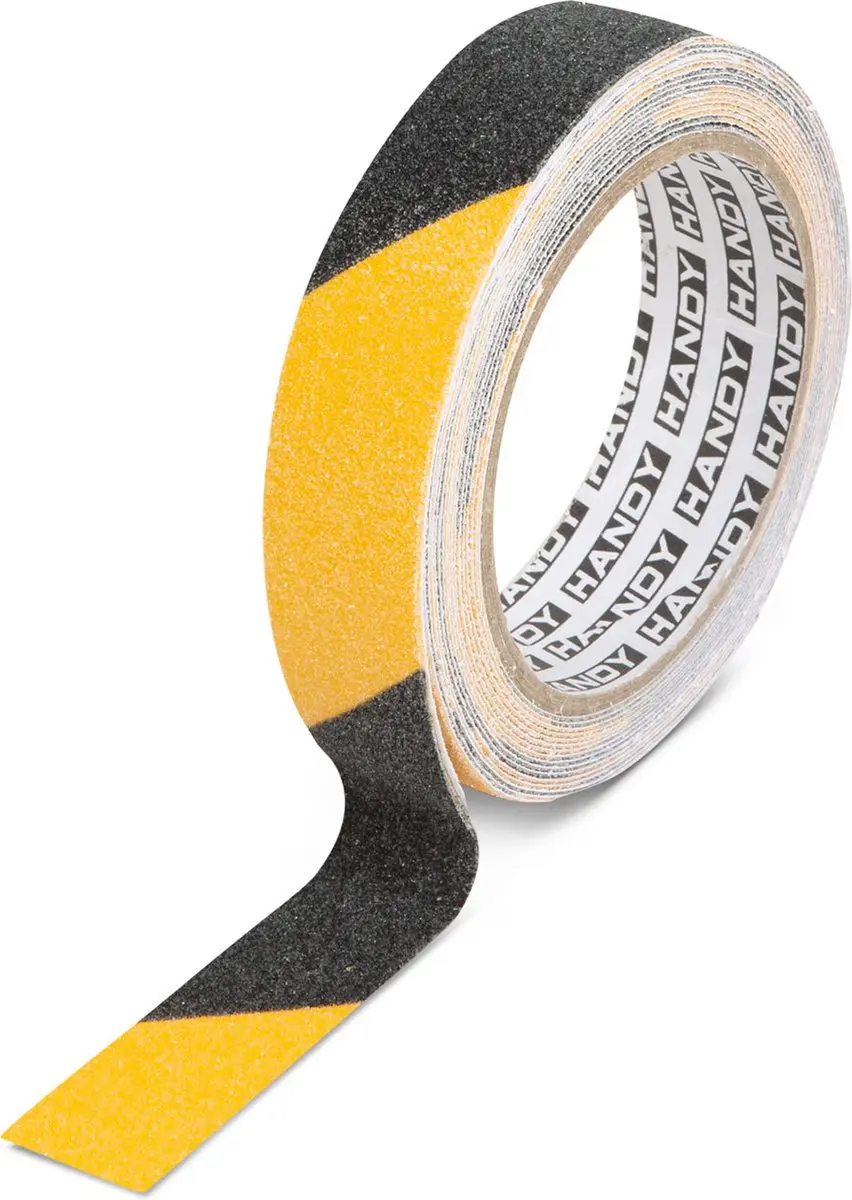 Handy Anti Slip Waarschuwingstape 5m x 2,5cm - Zwart/Geel