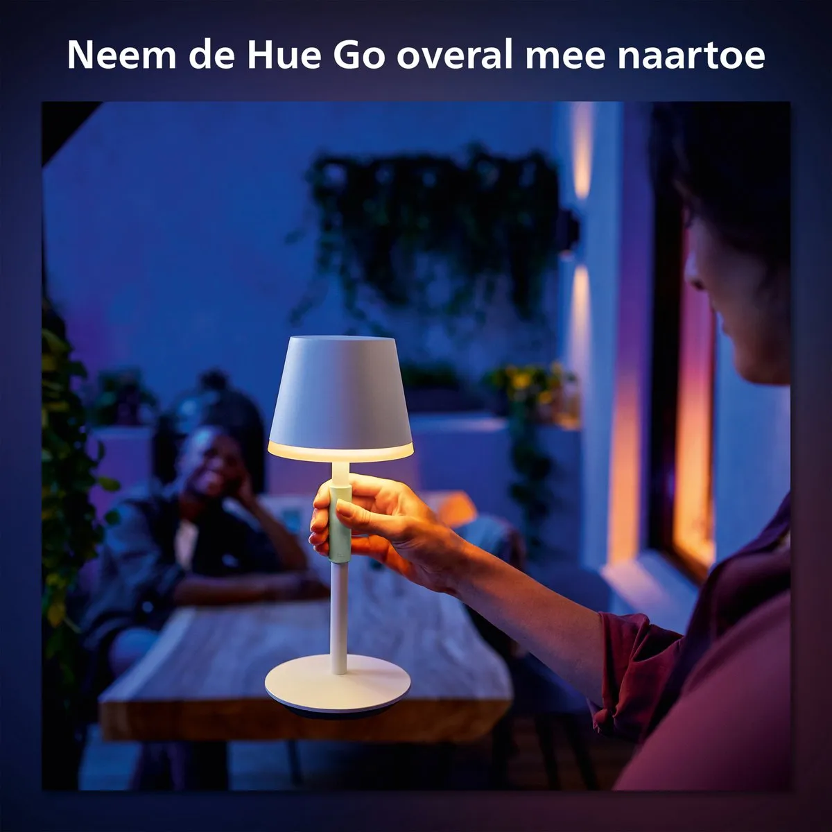 Philips Hue Go Draagbare Tafellamp - 6.2W RGBW - Wit