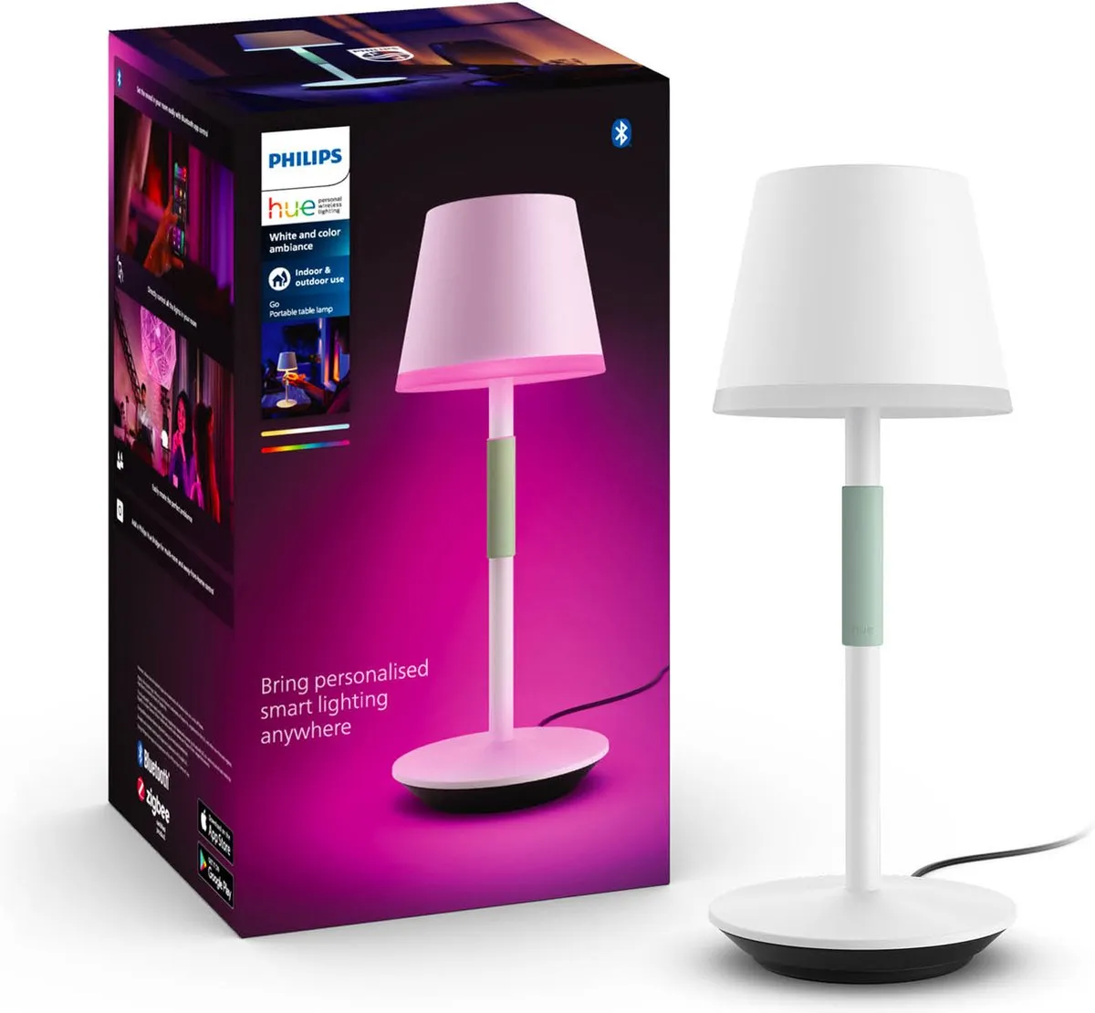 Philips Hue Go Draagbare Tafellamp - 6.2W RGBW - Wit