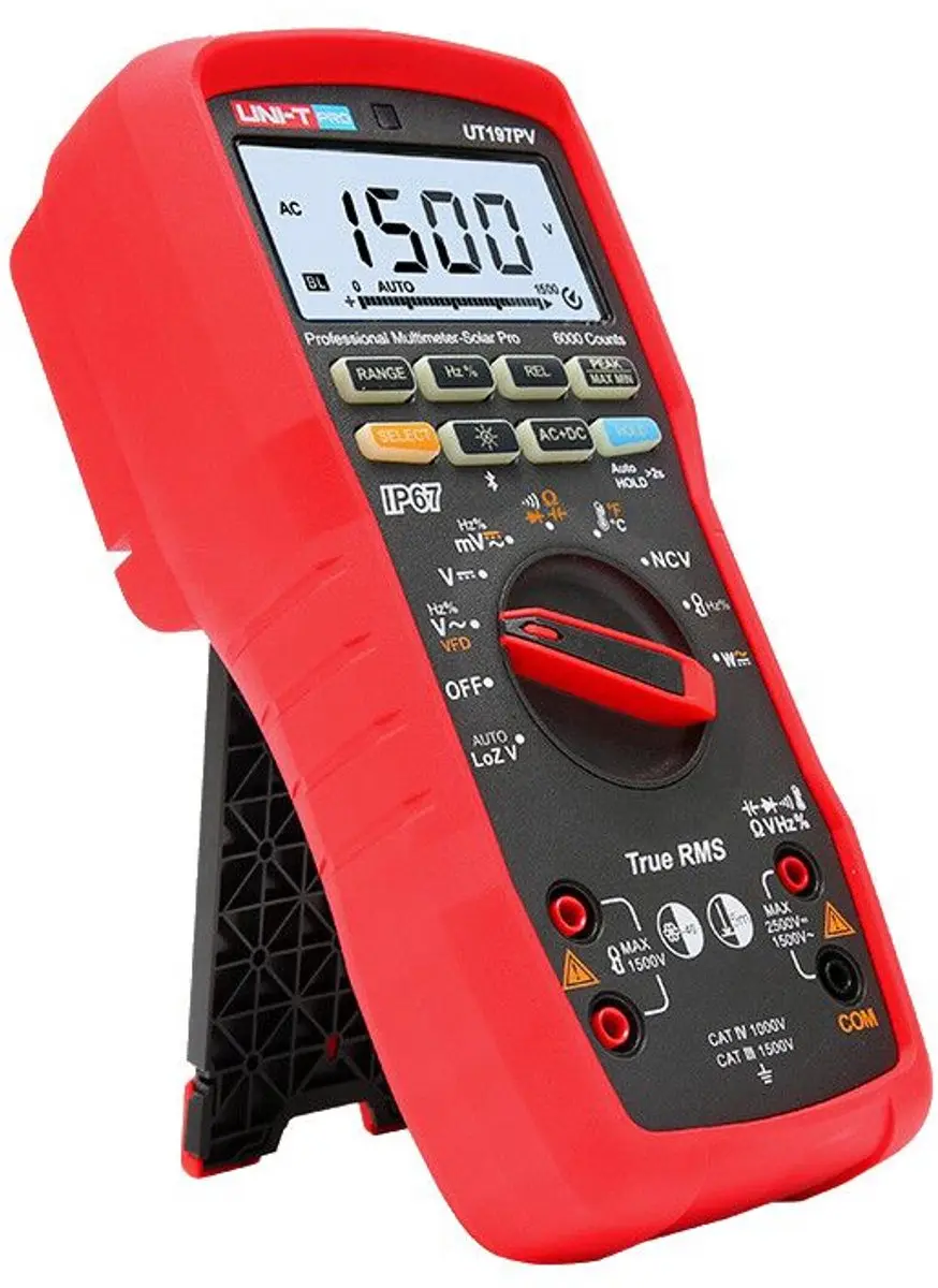 UNI-T UT197PV Multimeter - 2500V - IP67 - Rood/Zwart