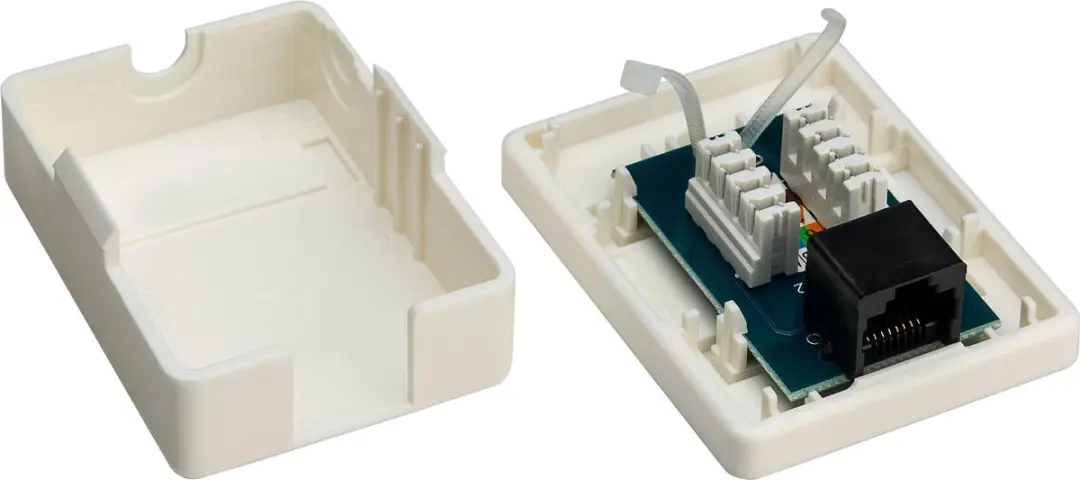 Goobay CAT6 Netwerkuitvoerdoos 1 Poort - Wit
