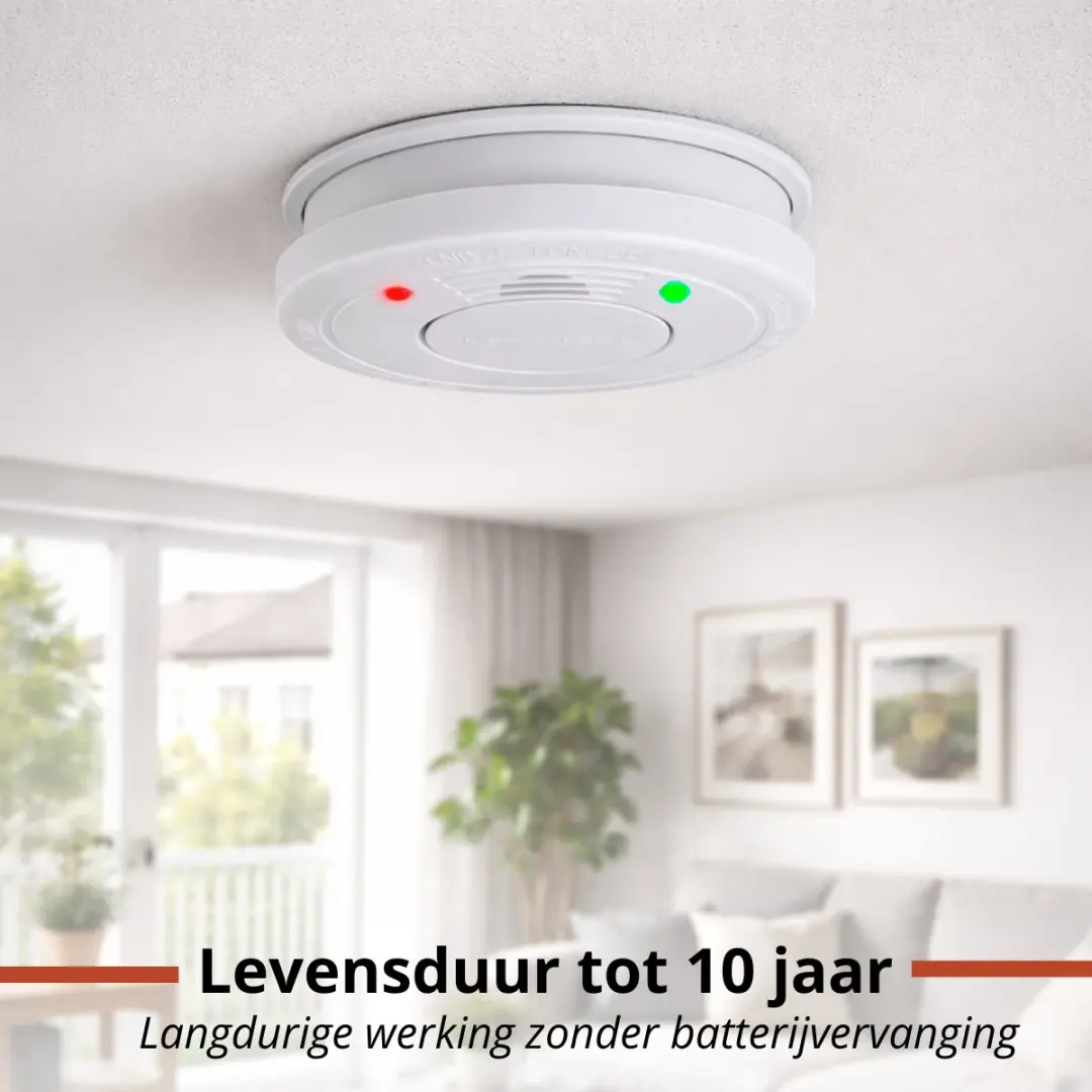 Grundig Rookmelder 10 Jaar - Optische Sensor 85dB Wit