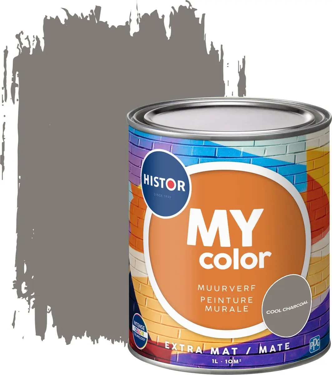 Histor MY Color Muurverf Extra Mat Cool Charcoal 1L