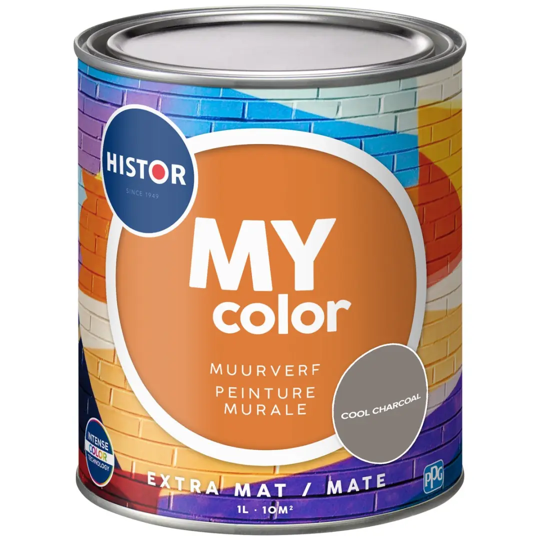 Histor MY Color Muurverf Extra Mat Cool Charcoal 1L