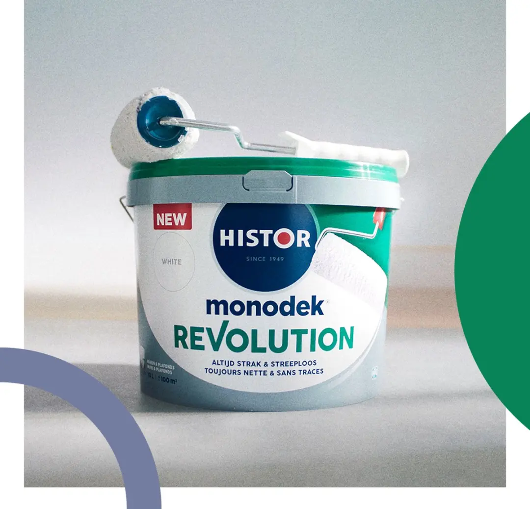 Histor Monodek Revolution Muurverf Mat RAL 9010 - 10L