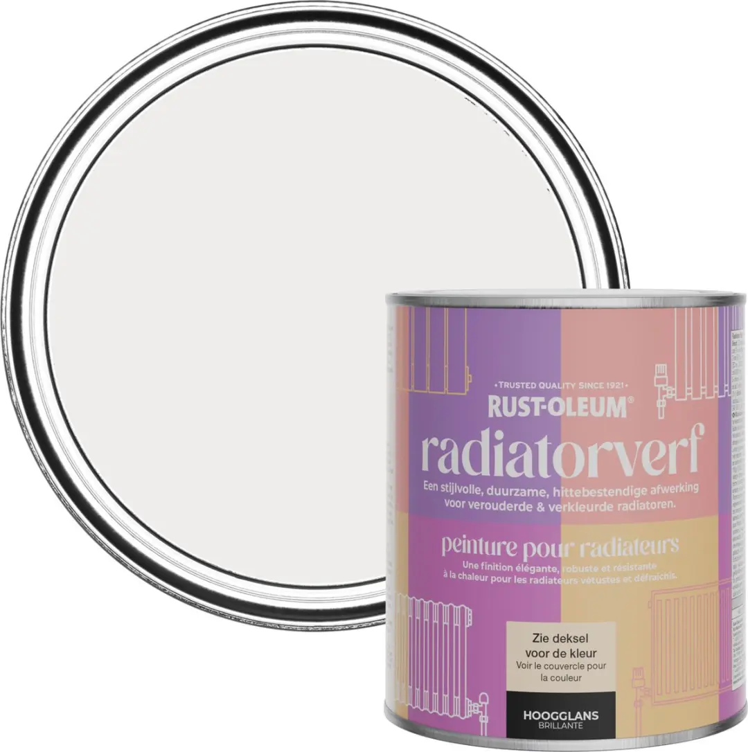 Rust-Oleum Grijs Radiatorverf Hoogglans Fleur 750ml