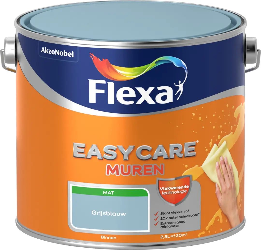 Flexa Easycare Murenverf Grijsblauw 2,5L