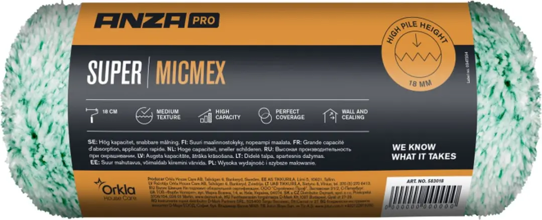 Anza Micmex Verfroller 18cm - Meerkleurig