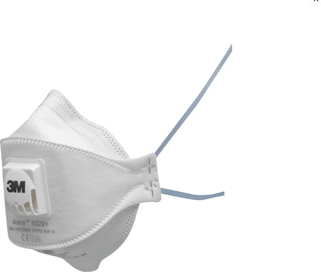 3M Aura 9322+ FFP2 D Stofmasker met ventiel - 10 Stuks