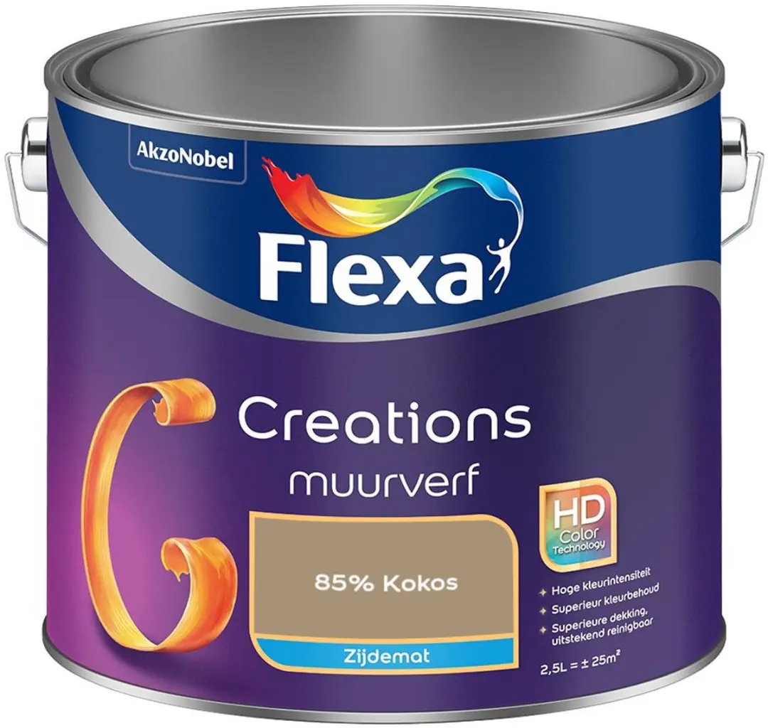 Flexa Creations Muurverf Zijdemat 85% Kokos 2,5L