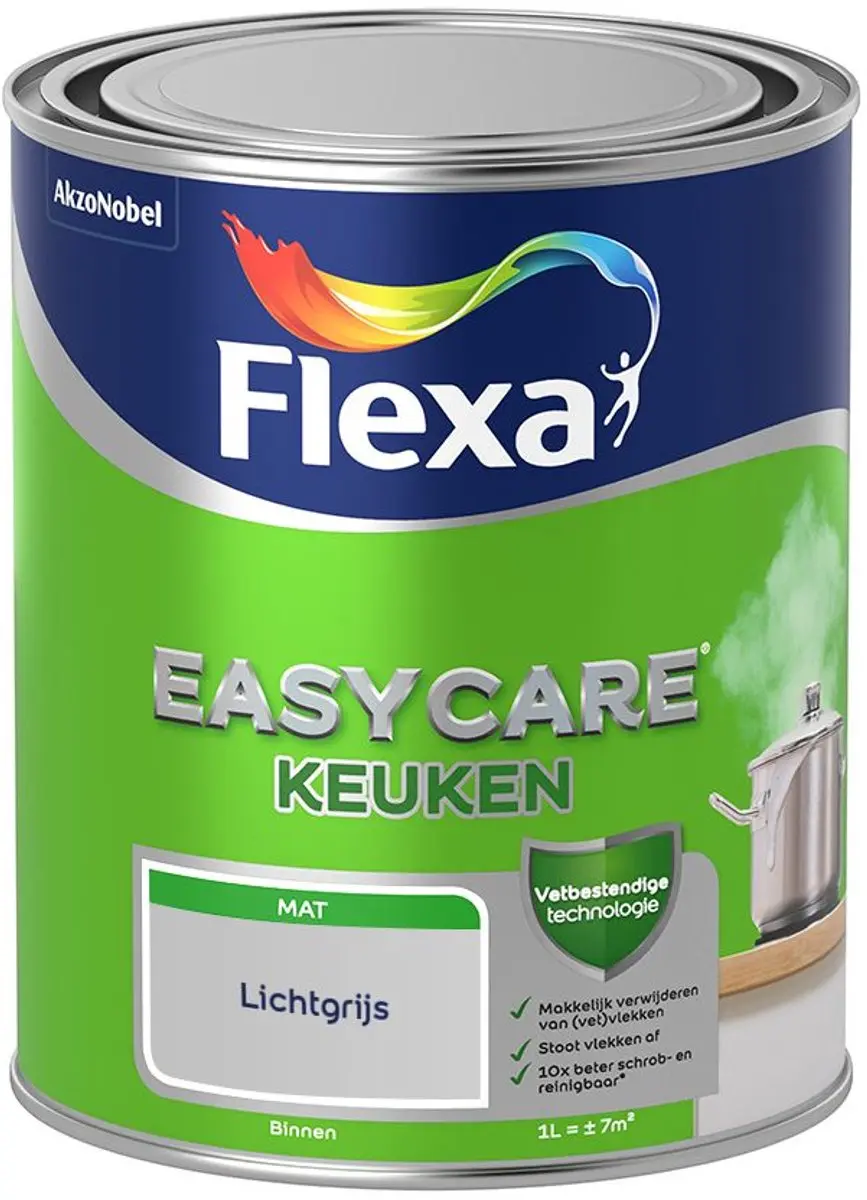 Flexa Easycare Keuken Mengverf Lichtgrijs 1L