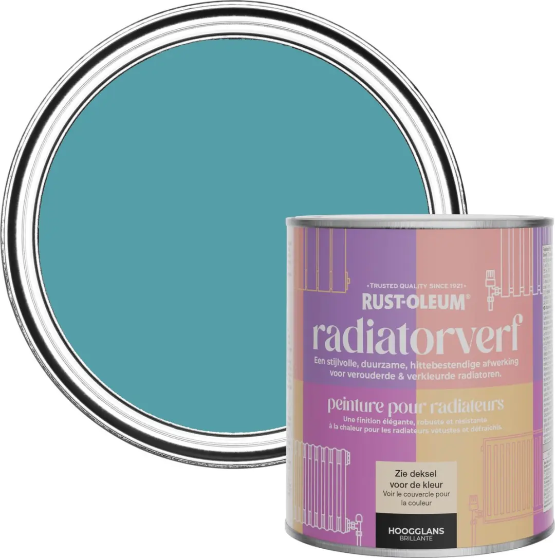 Rust-Oleum Blauw Radiatorverf Petrol 750ml