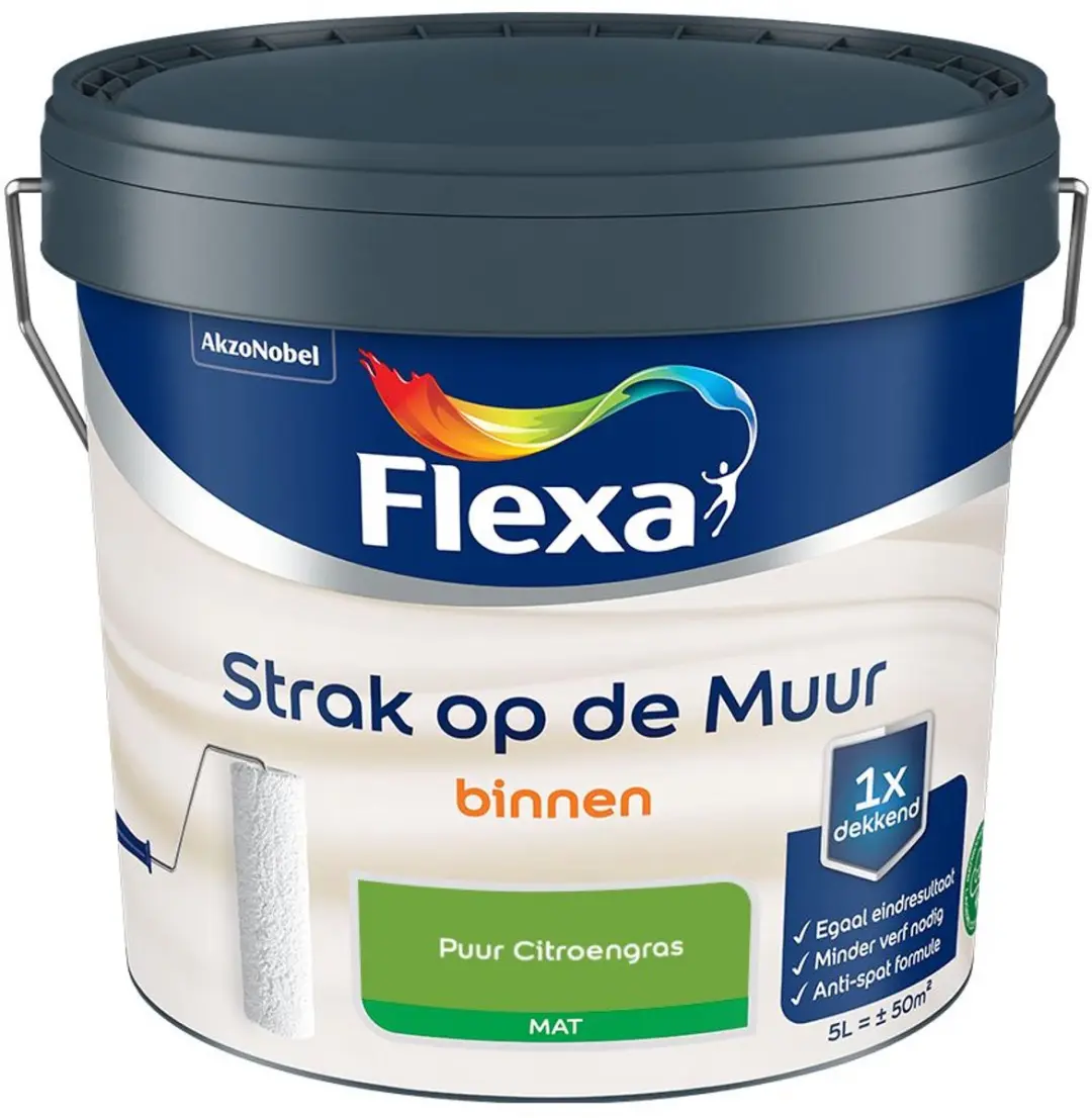 Flexa Strak Op De Muur Binnenmat Puur Citroengras 5L