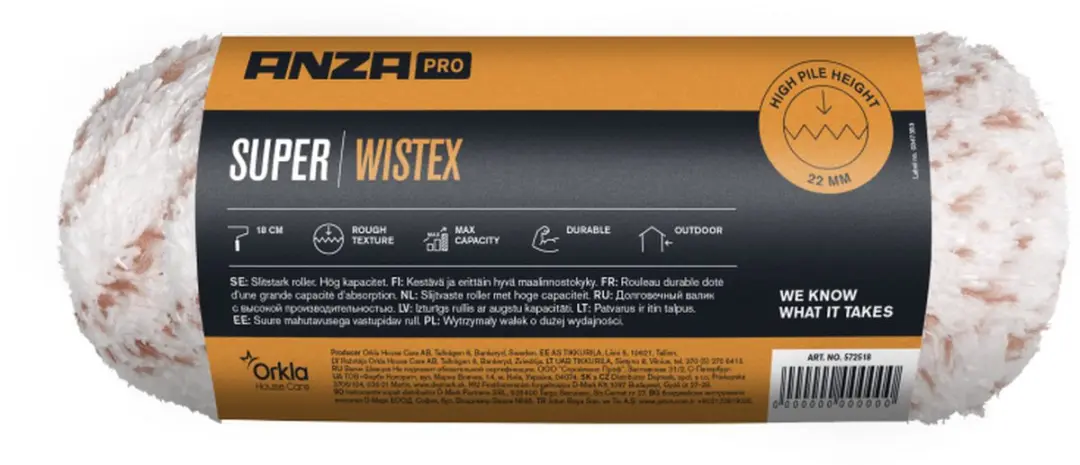 Anza Wistex Verfroller 25cm - Meerkleurig
