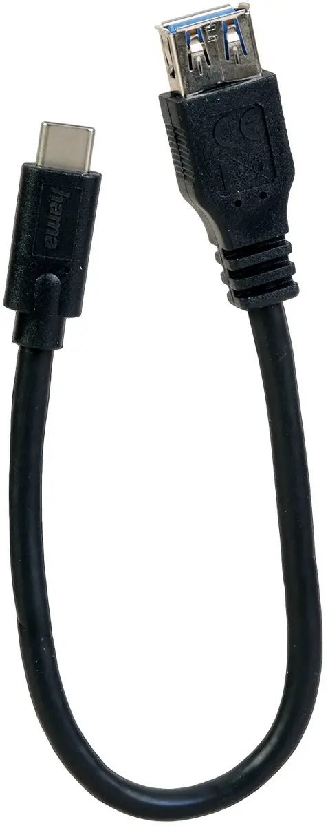 Hama USB-C naar USB-A Kabel USB 3.1 - Zwart