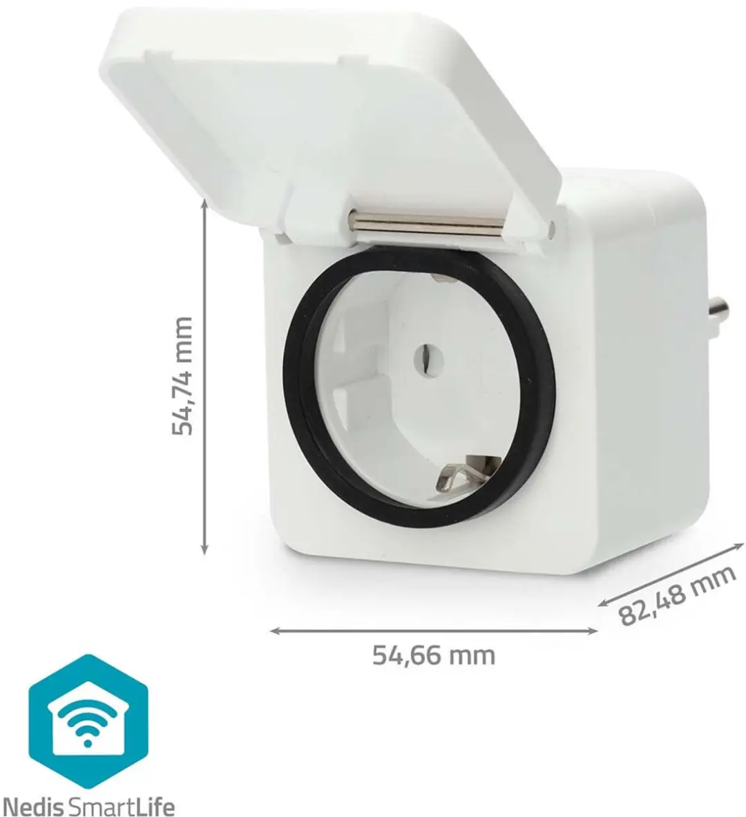Nedis SmartLife Slimme Stekker Tijdschakelaar Energiemeter - Wit