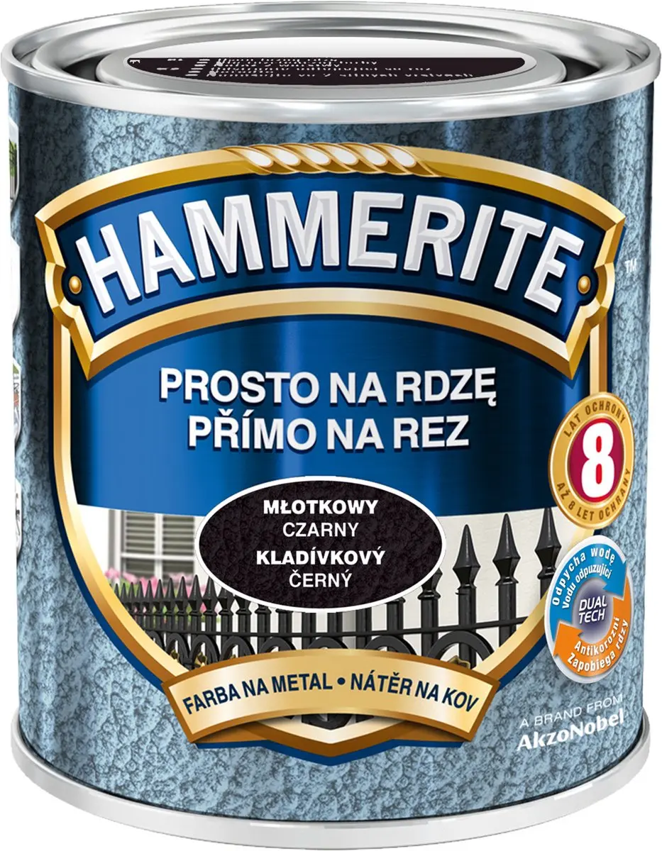 Hammerite Direct Op Roest Anticorrosieverf 0,7L - Zwart