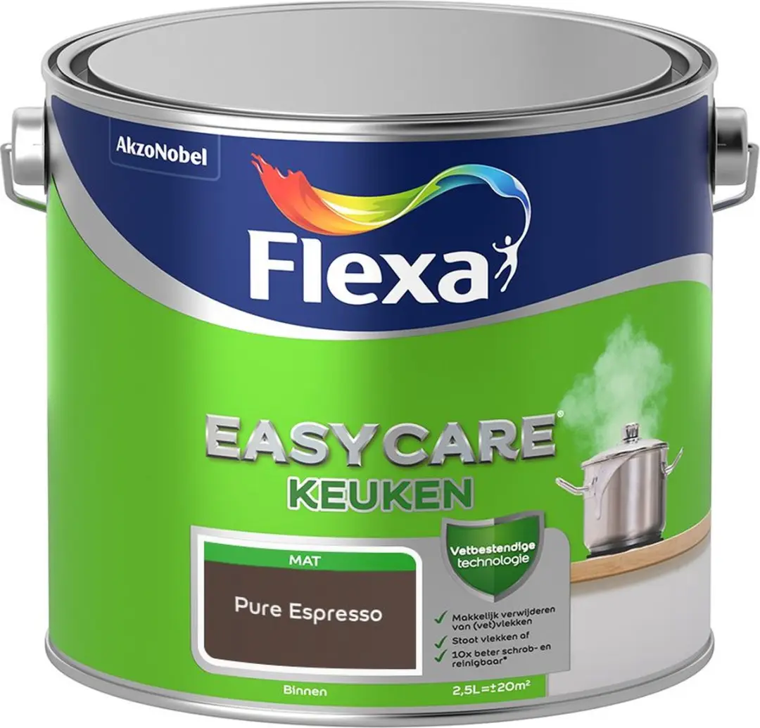 Flexa Easycare Keuken Pure Espresso Mengverf 2,5L