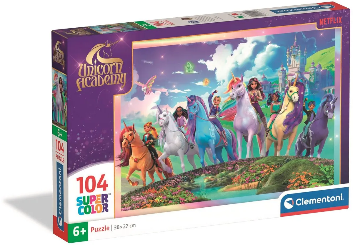 Clementoni Unicorn Academy Puzzel 104 Stuks - Multikleur