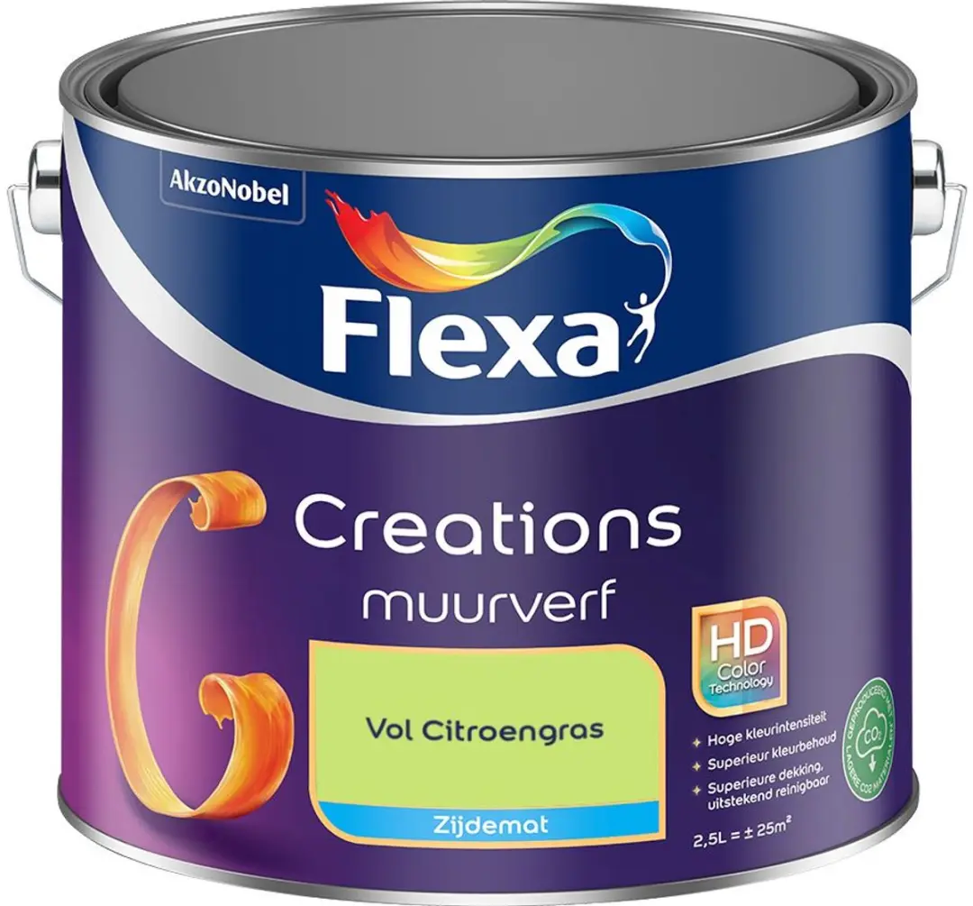 Flexa Creations Muurverf Zijdemat Vol Citroengras 2,5L