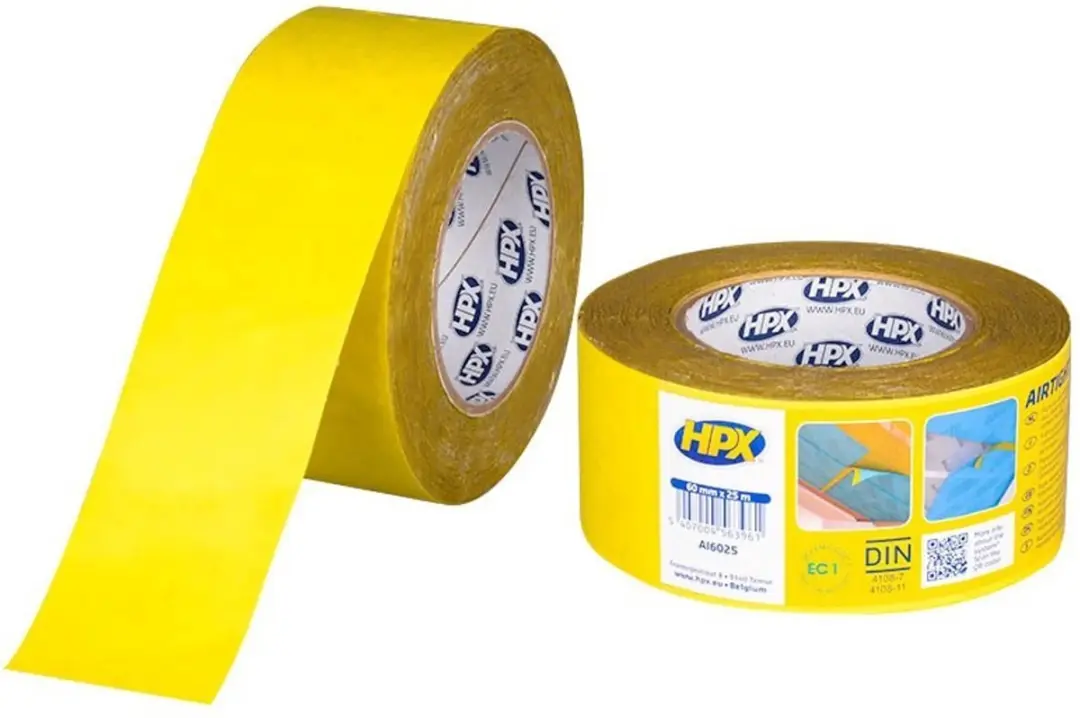 HPX Airtight Afdichtingstape Geel 60mm x 25m