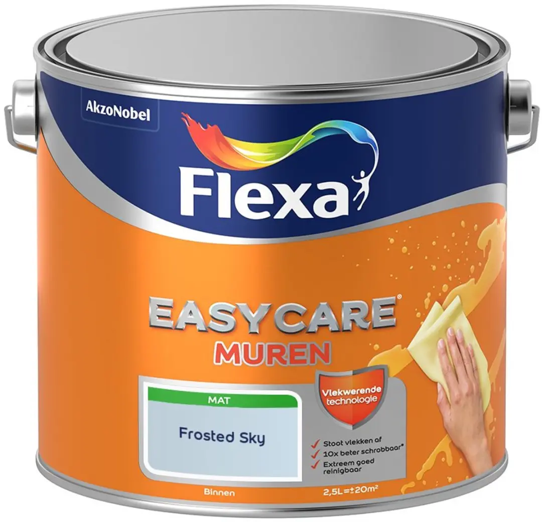 Flexa Easycare Muren Frosted Sky Mengverf 2,5L