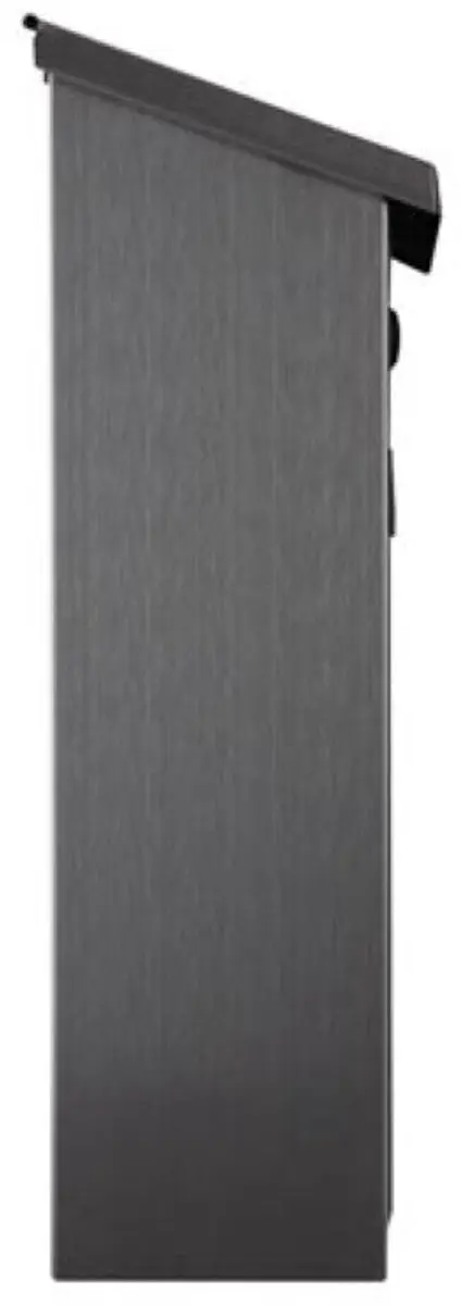 Perel Monaco Wandbriefkast Silbergrau - Edelstahl 36,8x36,5cm
