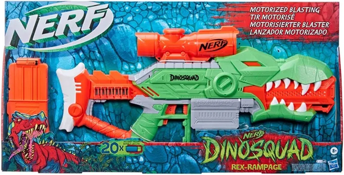 Nerf Dinosquad Rex Rampage Blaster - Multikleur - afbeelding 6 van 6
