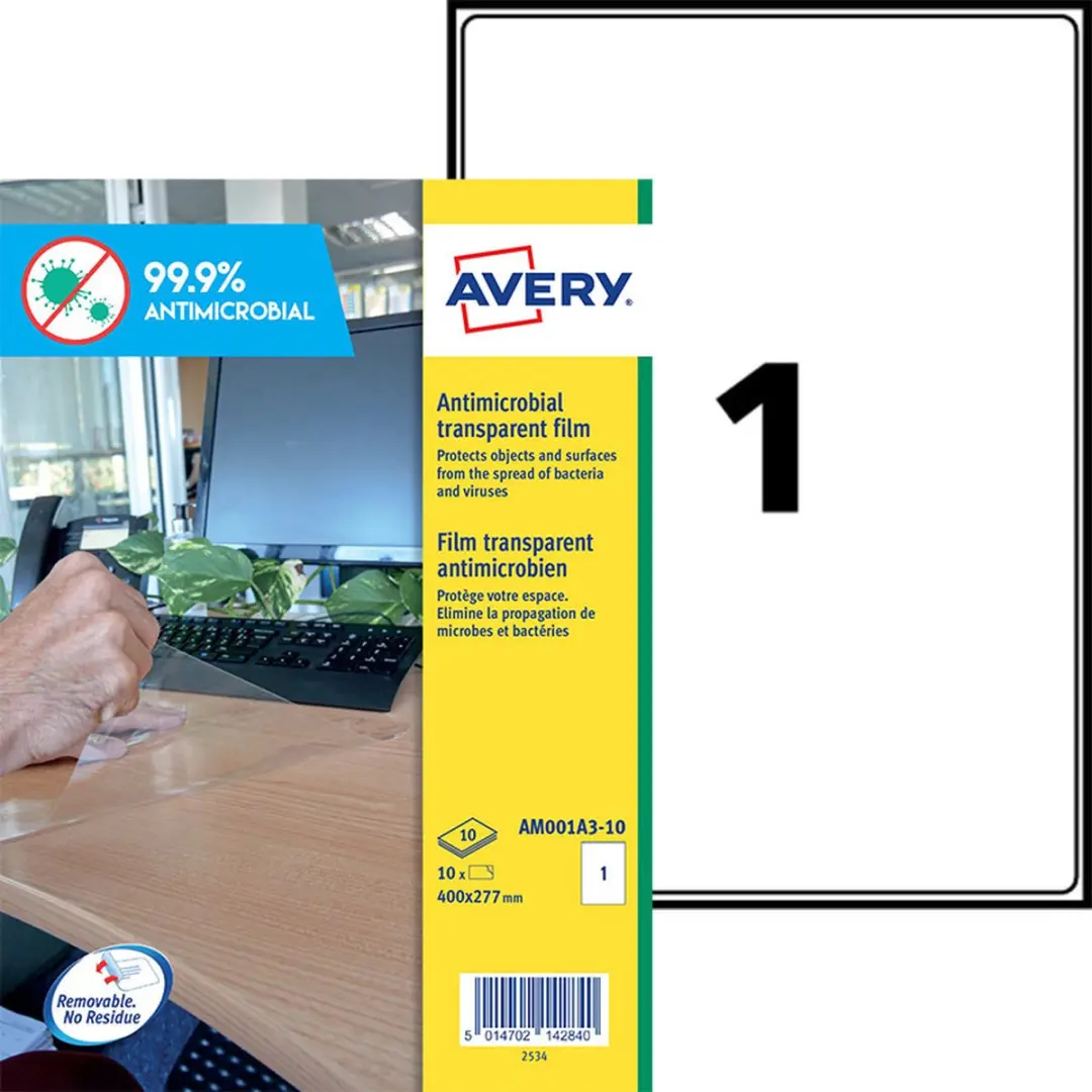 Avery Antimicrobiële Beschermfolie 400x277mm
