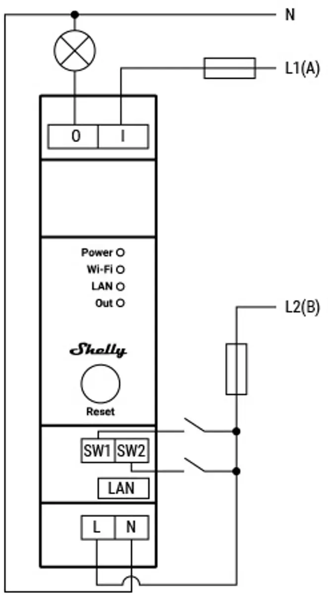 Shelly 3800235268001 Wifi-Schakelaar - Blauw - afbeelding 6 van 6