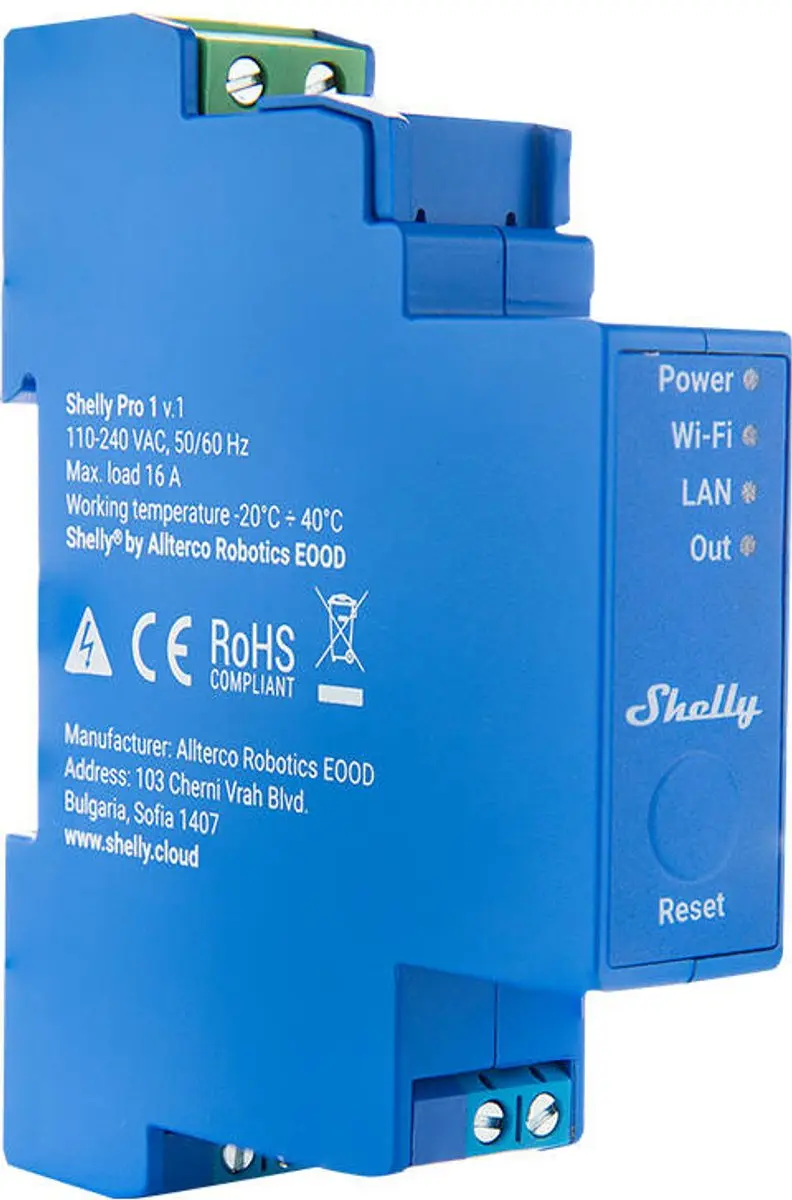 Shelly 3800235268001 Wifi-Schakelaar - Blauw