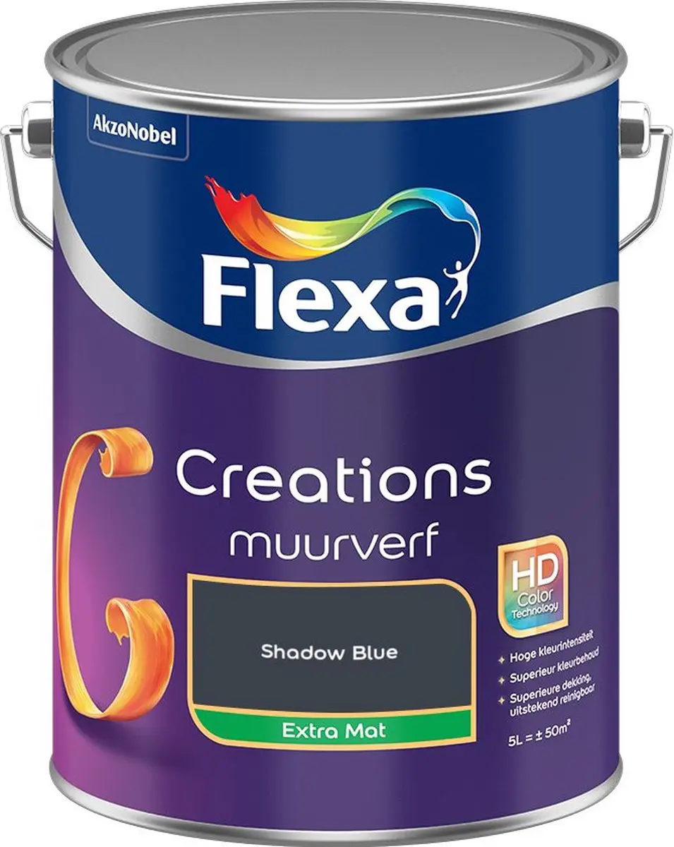 Flexa Creations Muurverf Extra Mat Shadow Blue