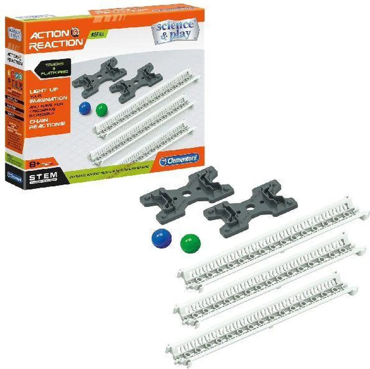 Clementoni Actie & Reactie Circuit + Platformen - 38 Onderdelen - Multicolor - afbeelding 6 van 6