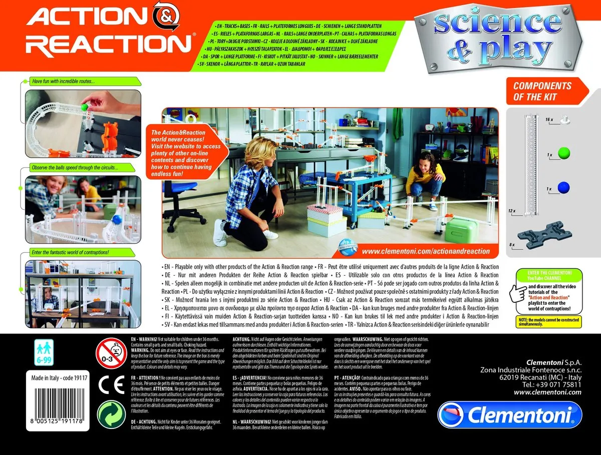 Clementoni Actie & Reactie Circuit + Platformen - 38 Onderdelen - Multicolor - afbeelding 5 van 6