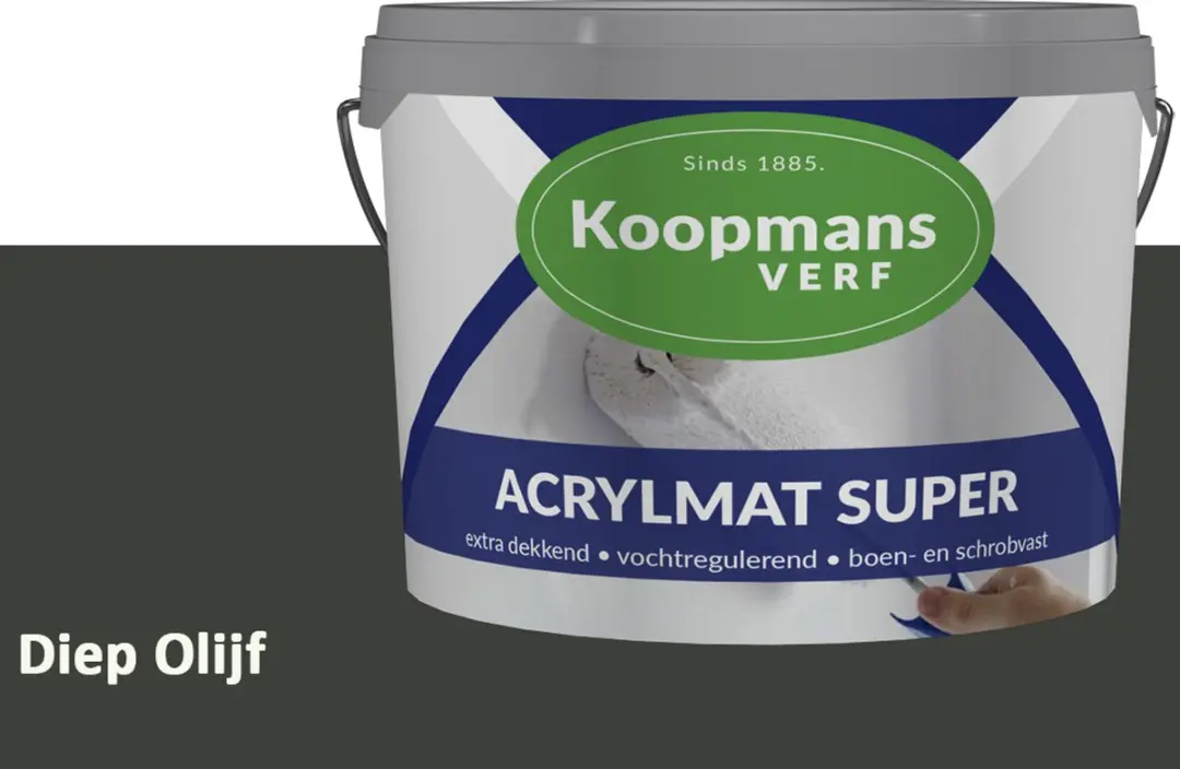 Koopmans Acrylmat Super Matte Muurverf Diep Olijf 5L