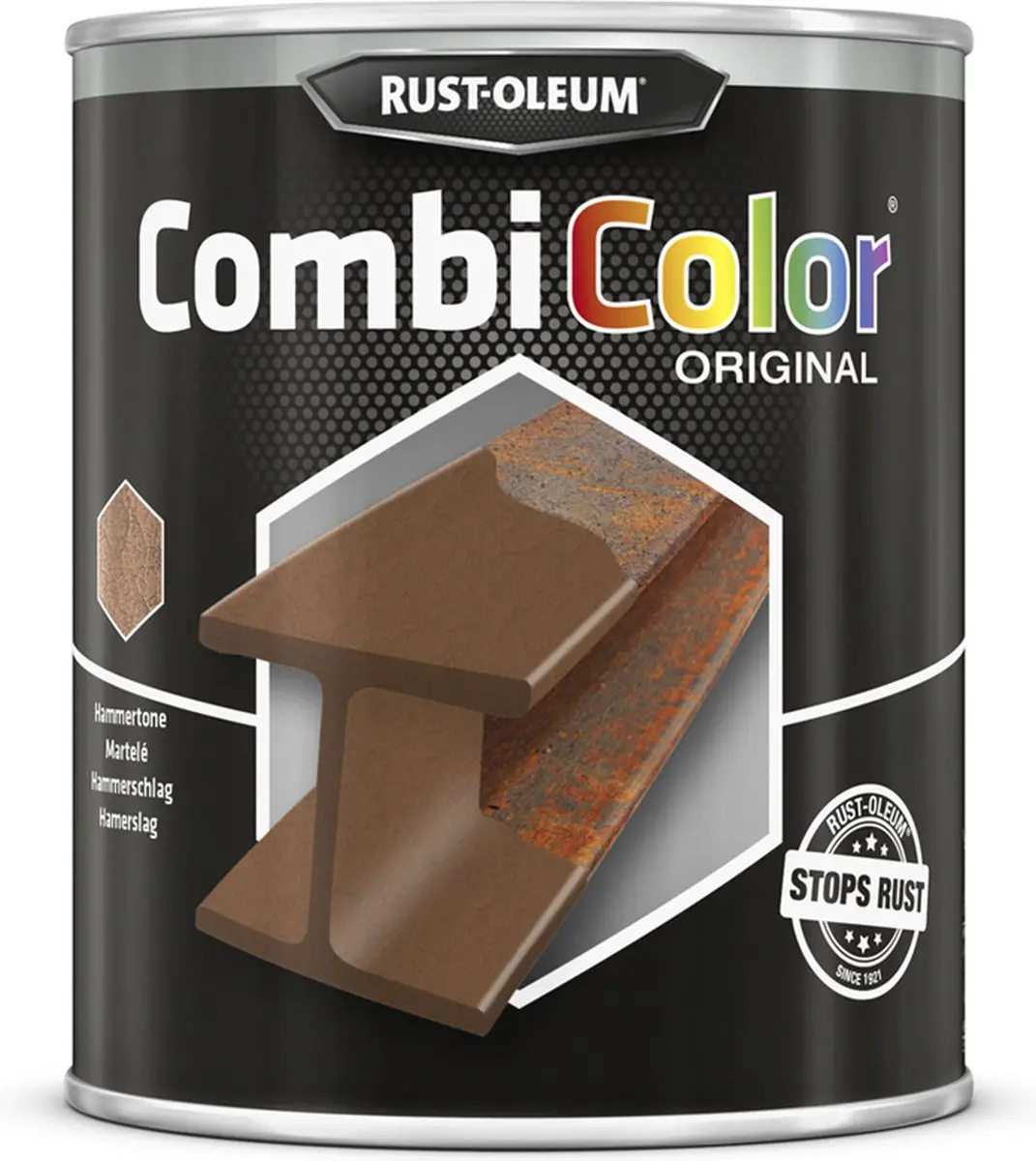 Rust-Oleum Combicolor Hamerslag Bruin 750ml