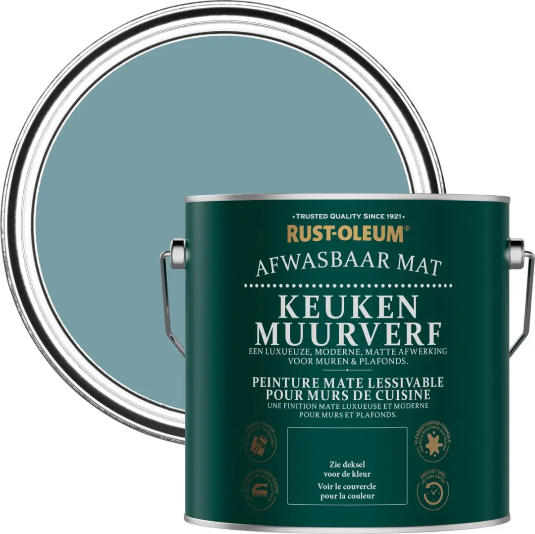 Rust-Oleum Blauw Keukenmuurverf Stille Oceaan 2,5L