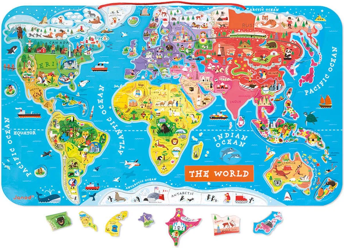 Janod Magneetbord Wereld