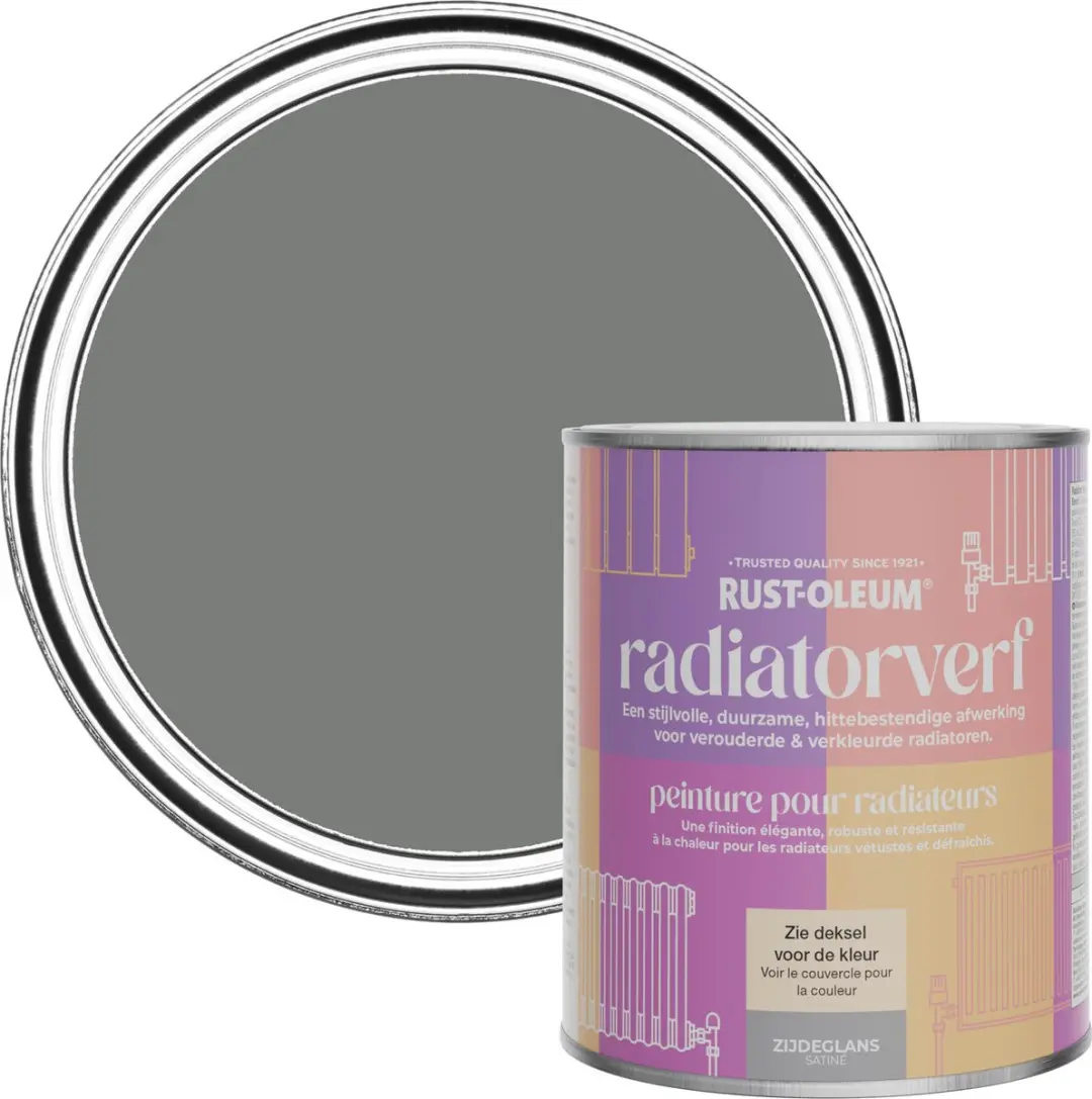 Rust-Oleum Grey Radiatorverf Zijdeglans 750ml