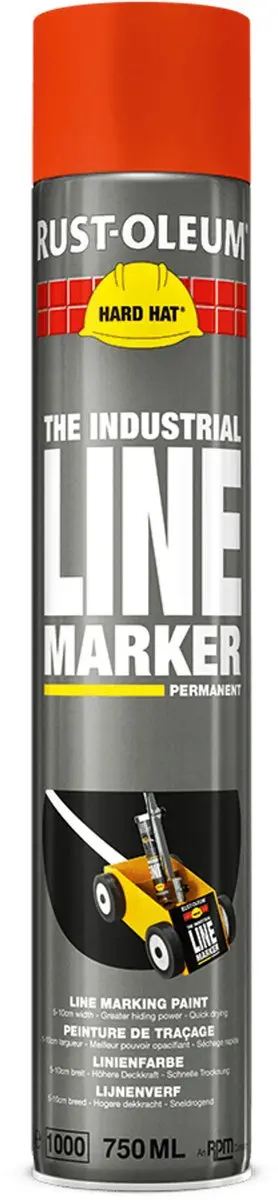 Rust-Oleum Lijnmarkering Rood RAL 3020 Spuitbus 750ml