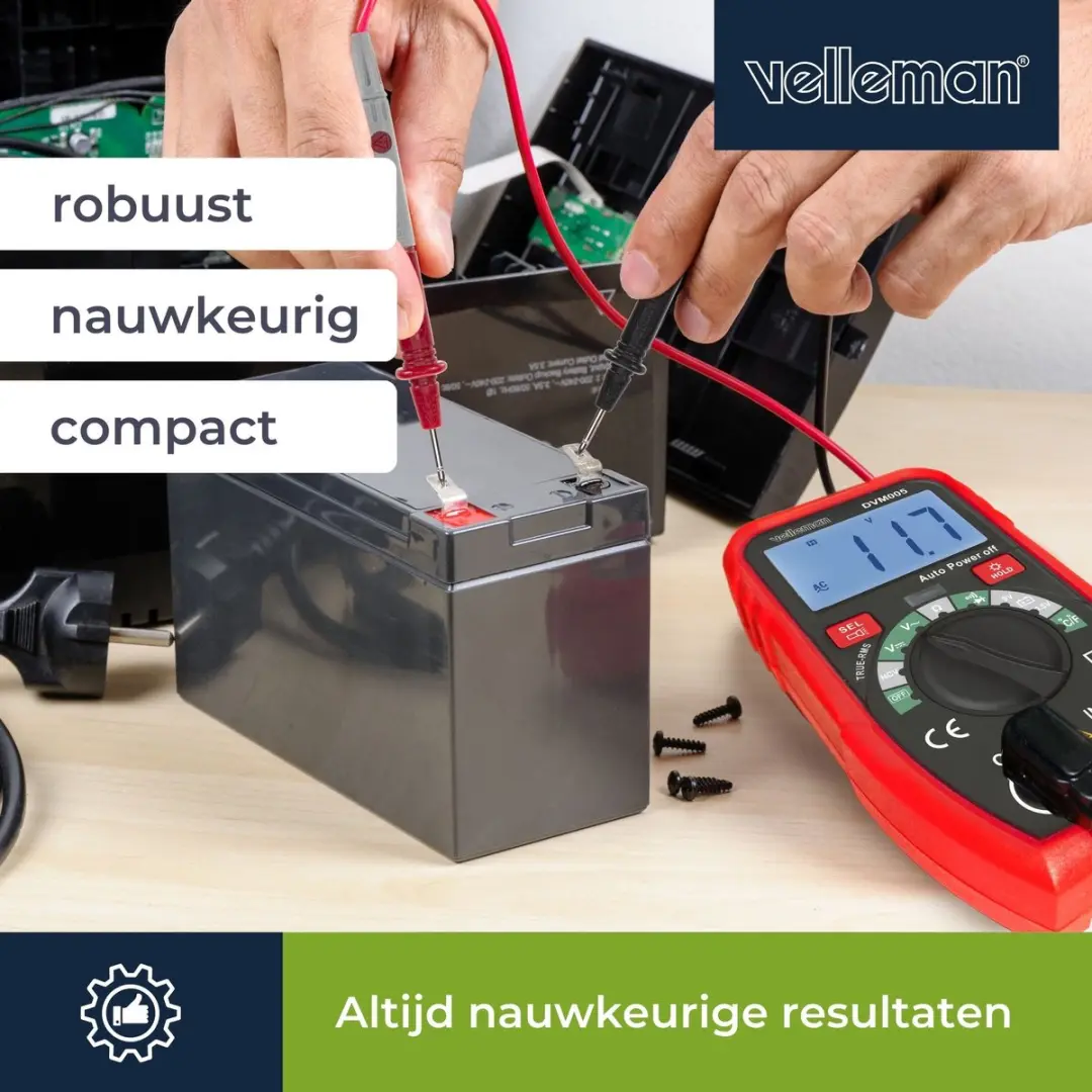 Velleman DVM005 Digitale Multimeter - Rood/Zwart