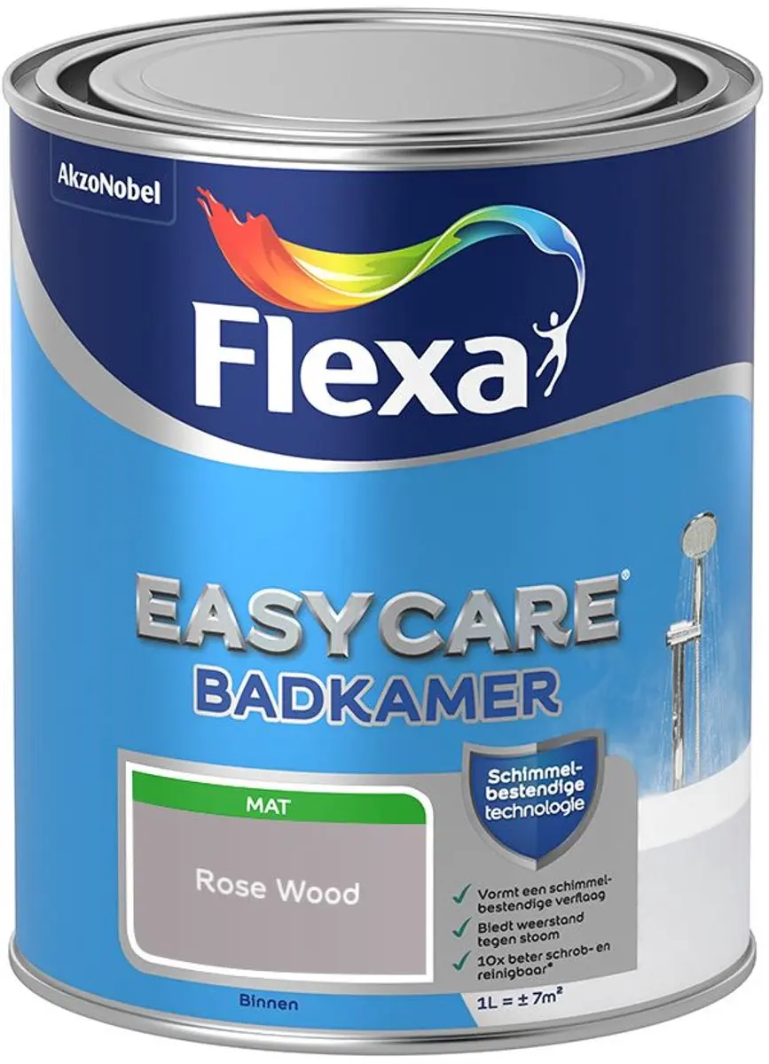 Flexa Easycare Badkamer Mengverf Rose Wood 1L