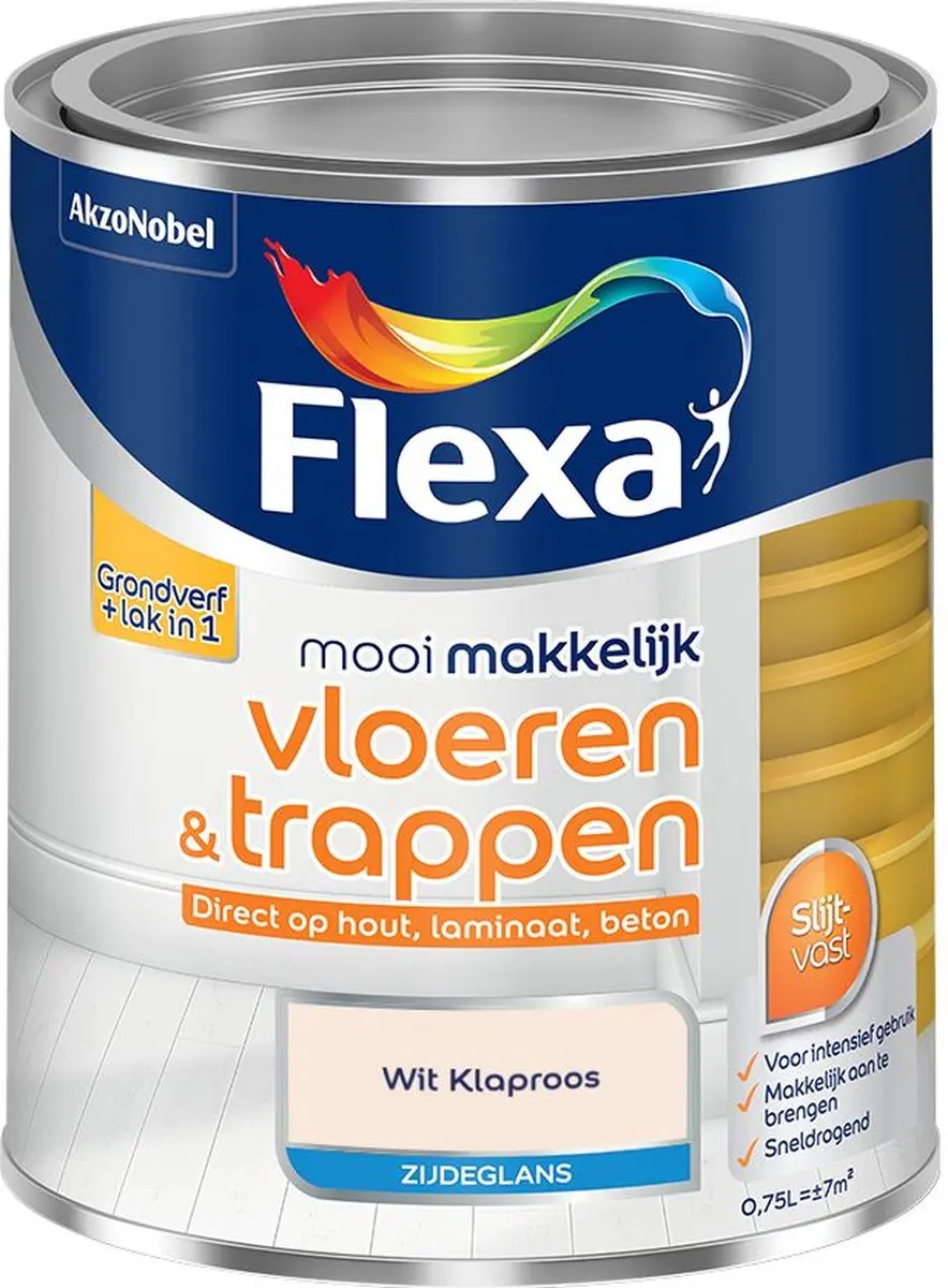 Flexa Mengverf Wit Klaproos 750ml - o.a. Hout/Steen