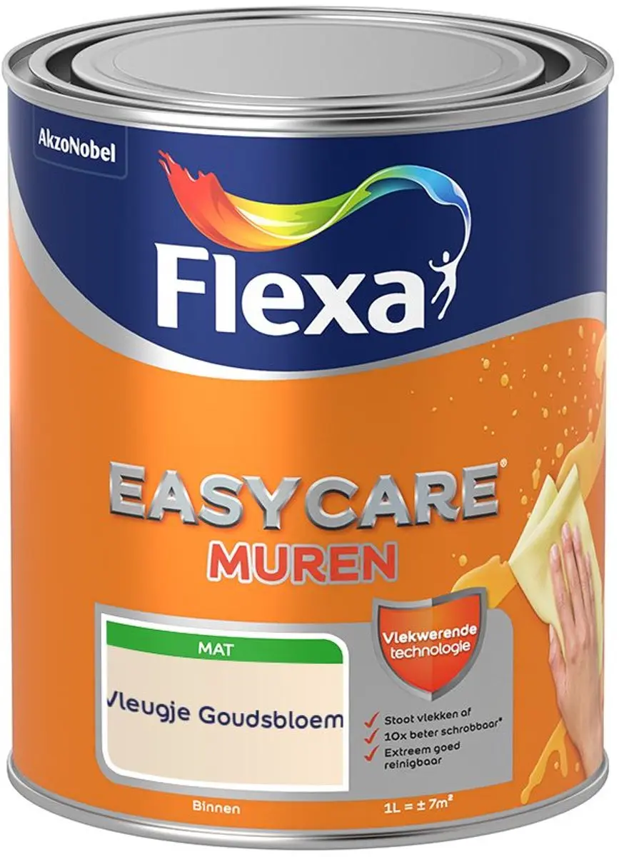 Flexa Easycare Muren Vleugje Goudsbloem Mengverf 1L