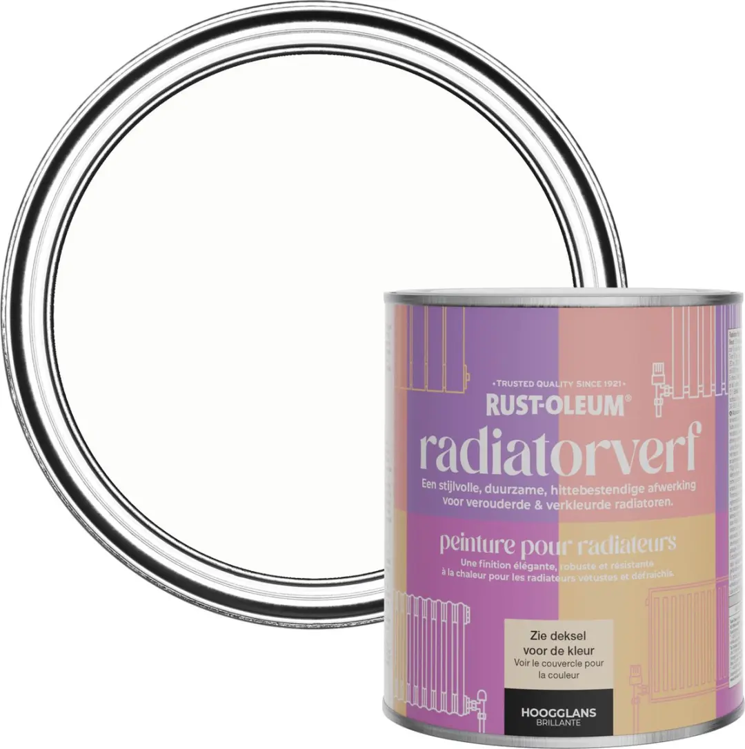 Rust-Oleum Wit Radiatorverf Hoogglans 750ml