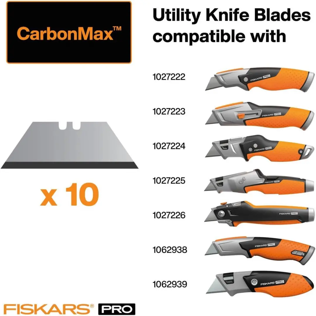 Fiskars CarbonMax Universele Meetklingen - 10 Stuks